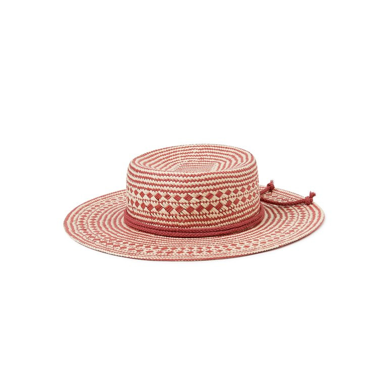 Time and Tru Women’s Two-Tone Boater Hat, Adult Female Boater Hat, Boater Sunhat | Walmart (US)