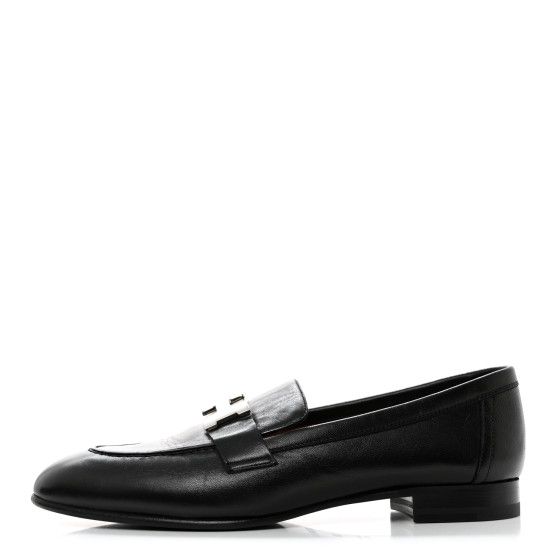 Goatskin Womens Paris Loafers 36 Black | FASHIONPHILE (US)