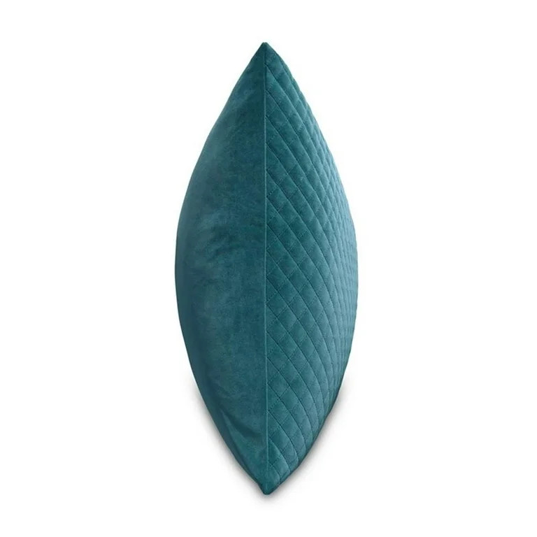 Michael Amini Gemma 21" Velvet Throw Pillow - Teal Juniper in Set of 2 | Walmart (US)