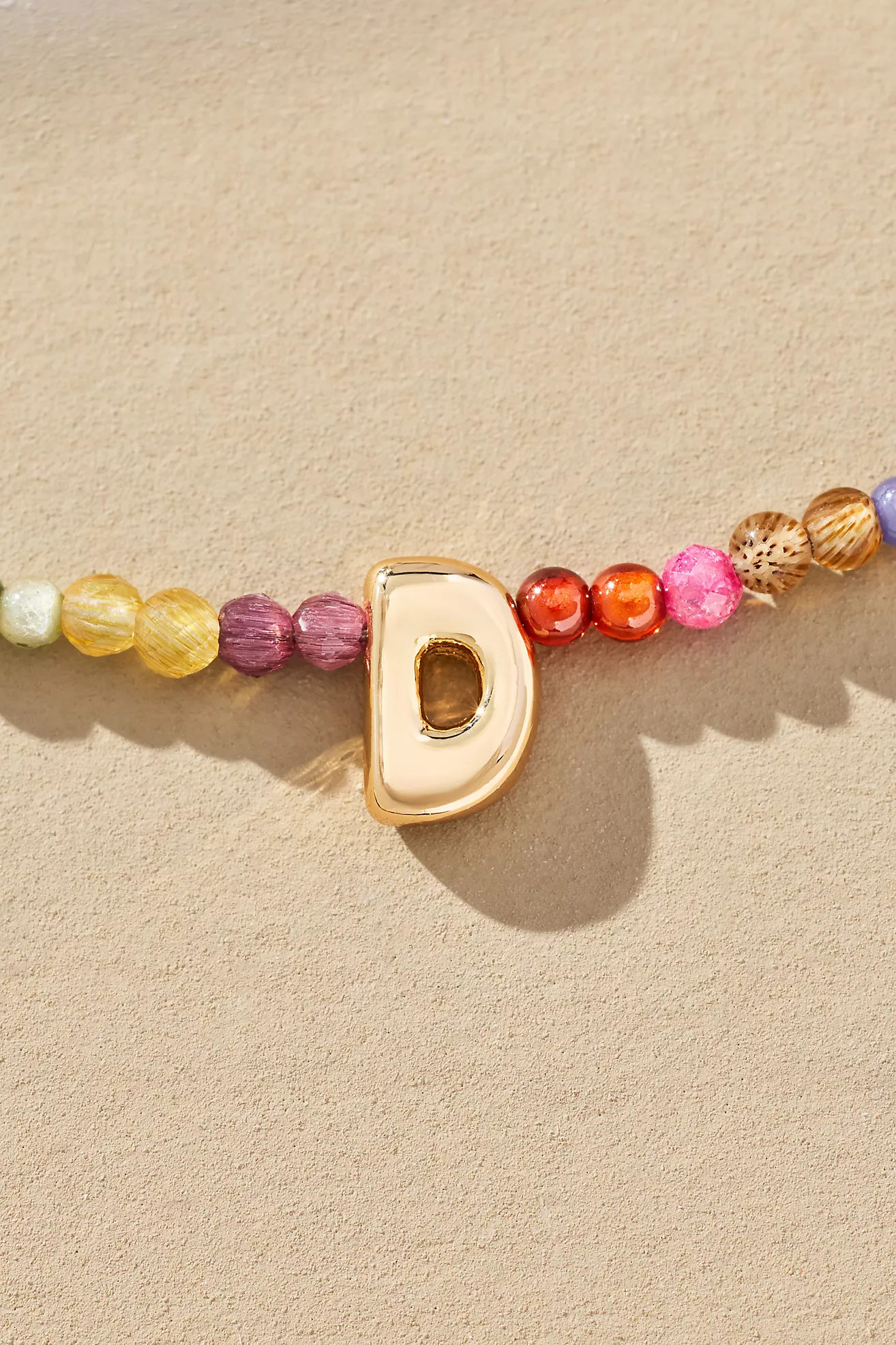 Delicate Beaded Monogram Necklace | Anthropologie (US)