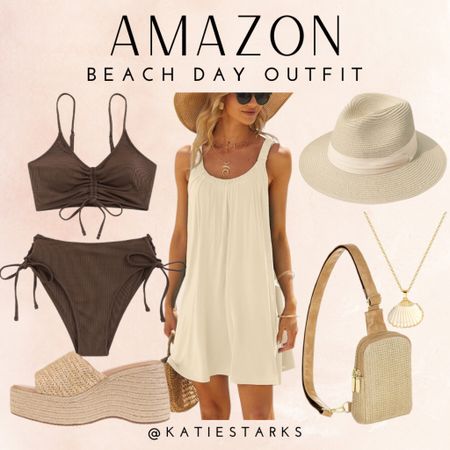 Beach day outfit - swimsuit - cover up - vacation outfit 

#LTKSwim #LTKTravel #LTKFindsUnder50