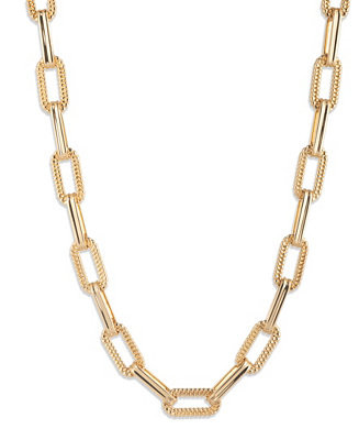 Gold-Tone Herringbone Link Collar Necklace | Macy's