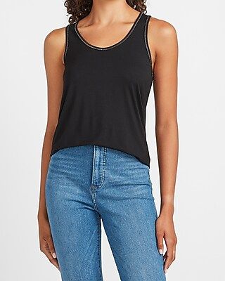 Relaxed Scoop Neck Tank | Express