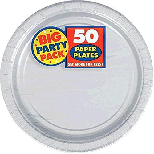 Amscan Party Supplies, 7", Silver | Amazon (US)