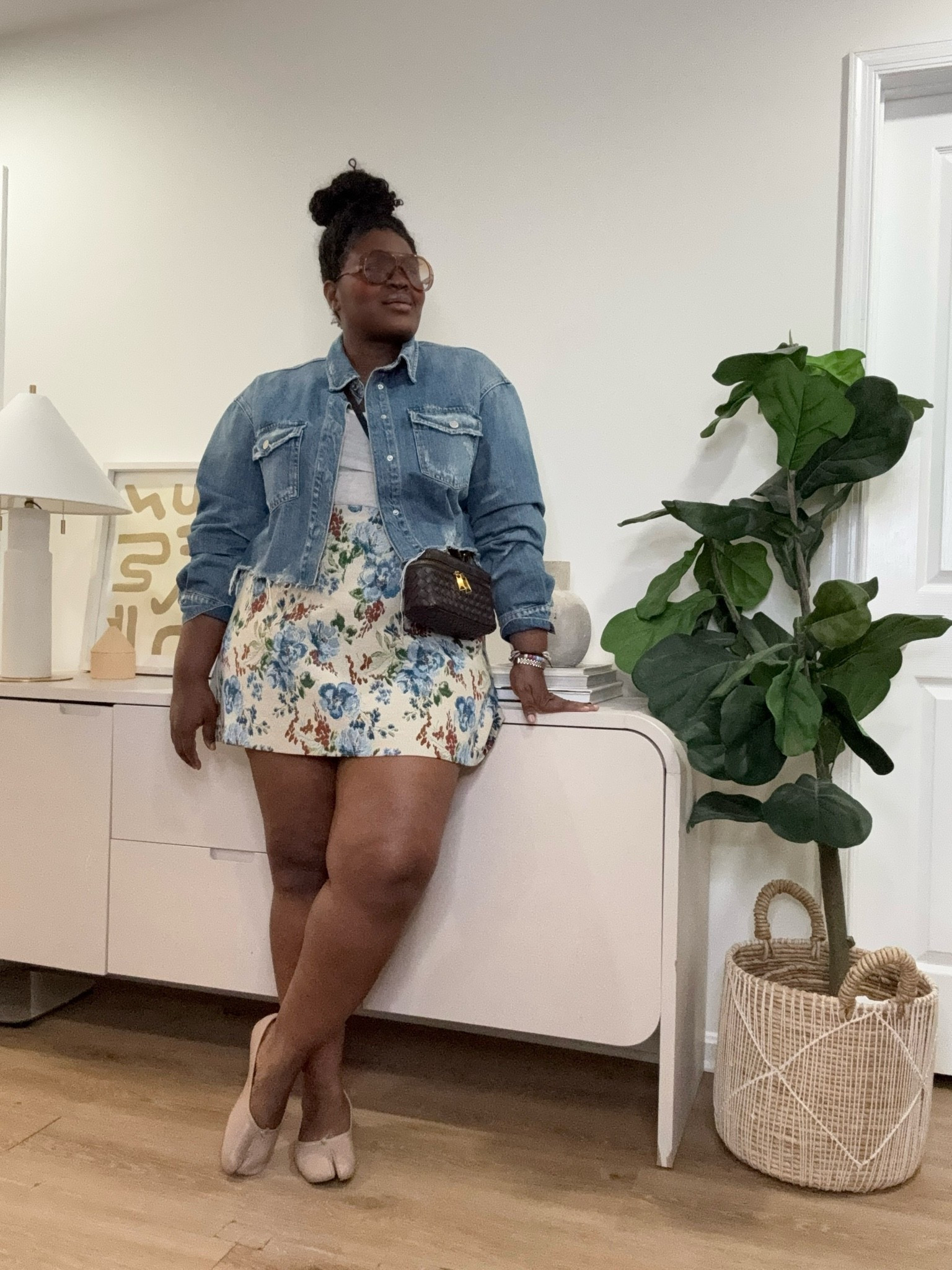 A good outfit doesn’t have to be complicated. Mixing a timeless denim jacket with a printed skirt creates a look that feels stylish, comfortable, and easy to wear.   floral mini skirt, denim jacket outfit, fall outfit ideas, casual fall outfit, feminine outfit, brunch outfit ideas, cute everyday outfit, plus size fashion, curvy outfit ideas, denim jacket style, fall wardrobe essentials, casual chic style, weekend outfit, transitional outfits, LTK fashion

#LTKootd #LTKSeasonal #LTKMidsize