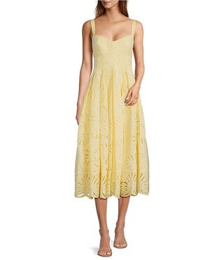 Jayden Eyelet Midi Dress | Dillard's