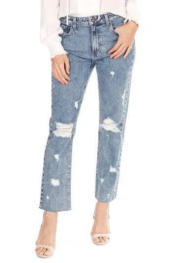 Women's Paige Noella Straight Leg Crop Jeans, Size 30 - Blue | Nordstrom