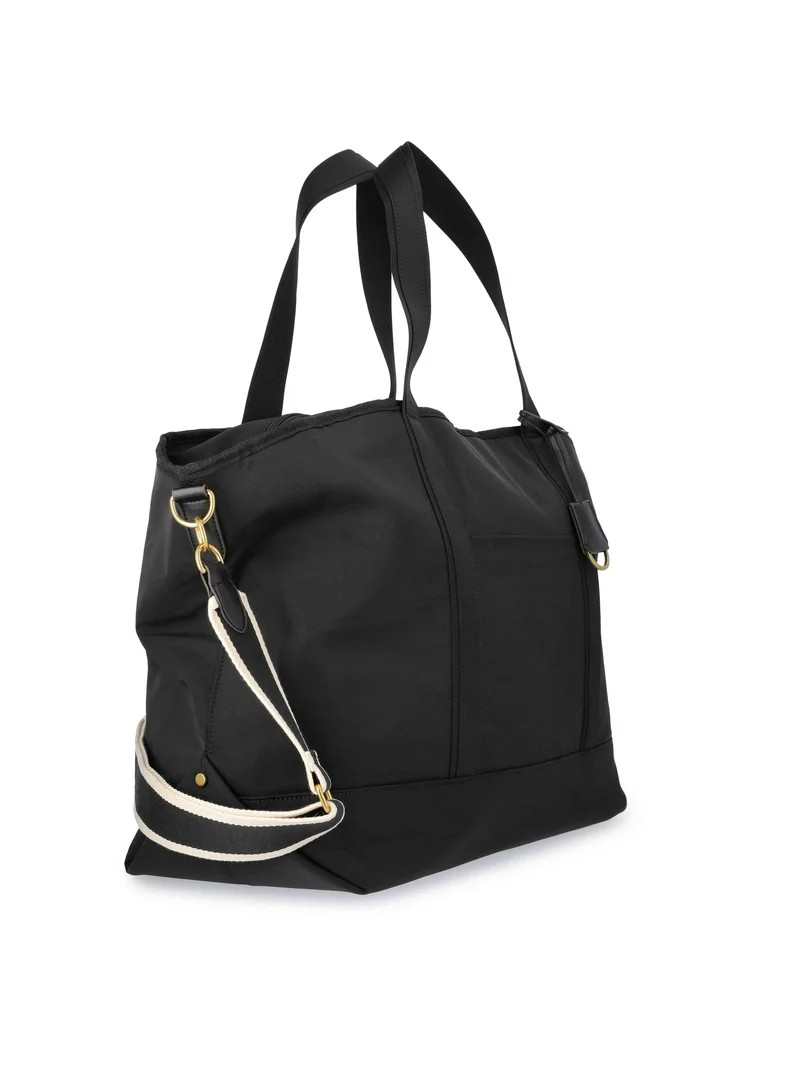 Free Assembly Women's Nylon Boat Tote, Black | Walmart (US)