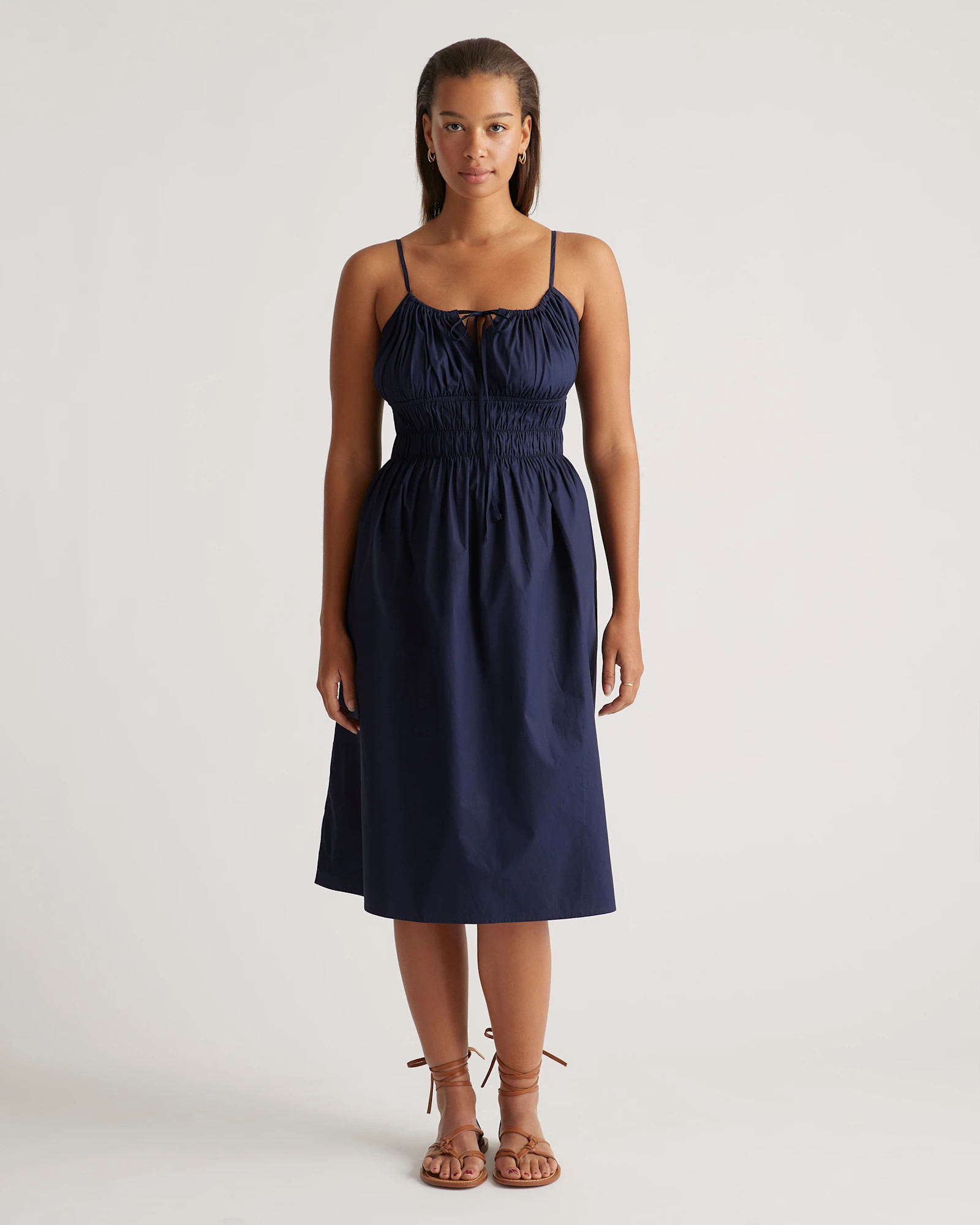 100% Organic Cotton Keyhole Midi Dress | Quince