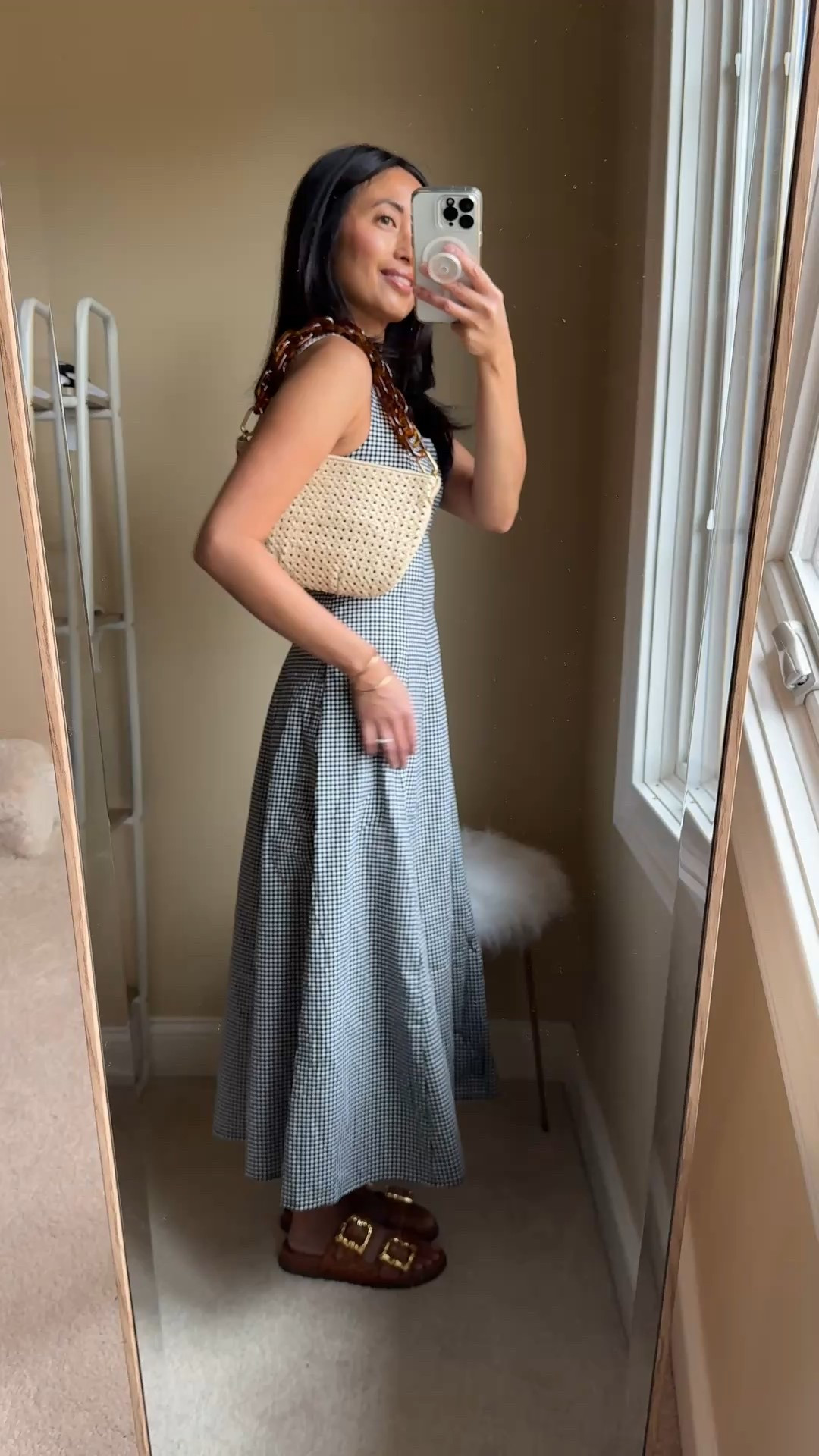 Perfect Spring & Summer Classic Dress. 
-I’ve been sharing a lot of dresses lately. Tis the season for dress-y occasions. 
-This one would work for vacation or can be dressed up for social events for the warmer months. 
-Classic styles like this one are always safe. Especially when the fit is good like this one. 
-Material is a cotton blend with stretch. Straps are adjustable. It is lined and feels cool and comfortable to wear. True to size. Comes in regular, tall, and petite. 
-Multiple colors and prints available. 
-Handbags: straw tote, woven leather, and mini woven neoprene. 
-Shoes: straw slide sandals, chunky slide sandals, mesh flats. 


#LTKOver40 #LTKItBag #LTKSpringSale