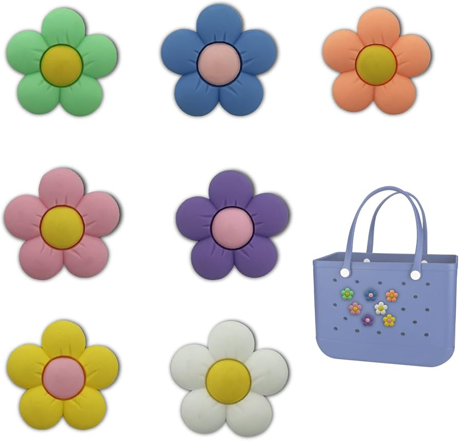 Decoration Charms for Bogg Bag Accessories Charms,MOMLIFE Bag Charms for Beach Tote Bag Rubber Be... | Amazon (US)