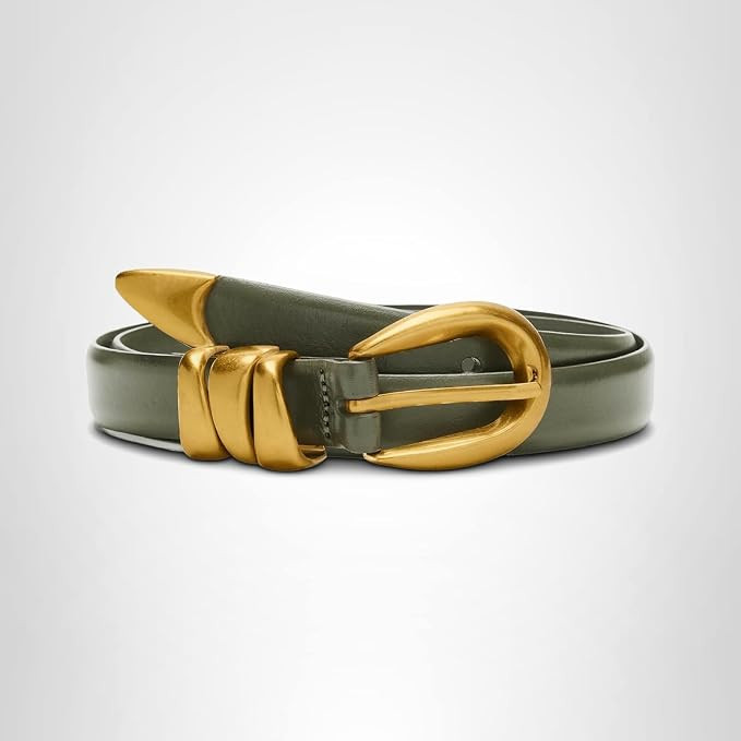 Madewell Women's Chunky Metal Leather Belt | Amazon (US)