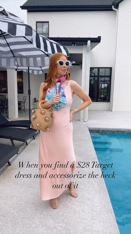 Target style, summer dress,  amazon finds, straw purse, scarf , summer style, resort style, vacation look 

#LTKFindsUnder50 #LTKStyleTip #LTKVideo