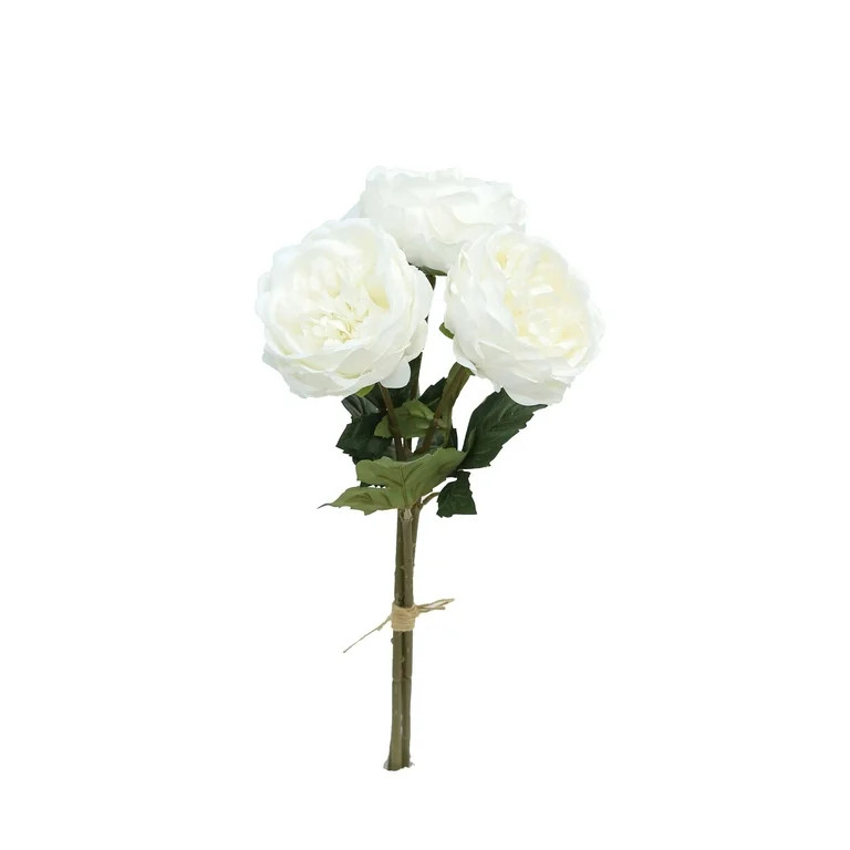 Faux Peony Bundle, White, 19", by My Texas House | Walmart (US)