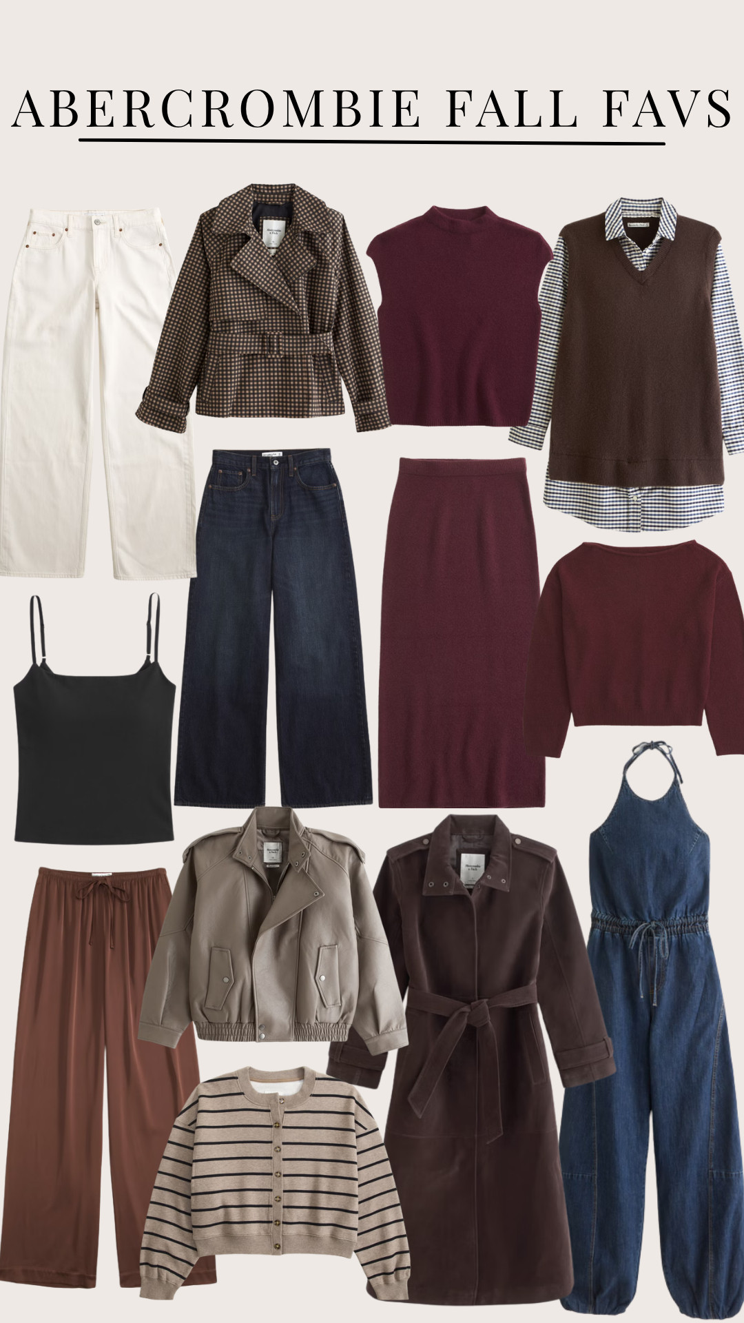 Abercrombie fall favorites 🍂

Fall outfits women
Belted trench coat
Abercrombie denim
Wool coat
Leather bomber jacket
Fall matching set
Denim jumpsuit

#LTKgrwm #LTKootd #LTKSeasonal