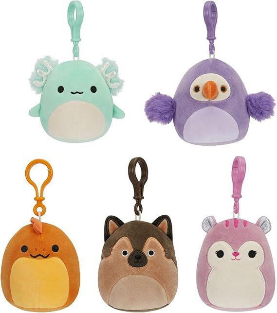 Squishmallows Original 3.5-Inch Clip-On Plush 5-Pack - Ultrasoft Official Jazwares Plush - Amazon... | Amazon (US)