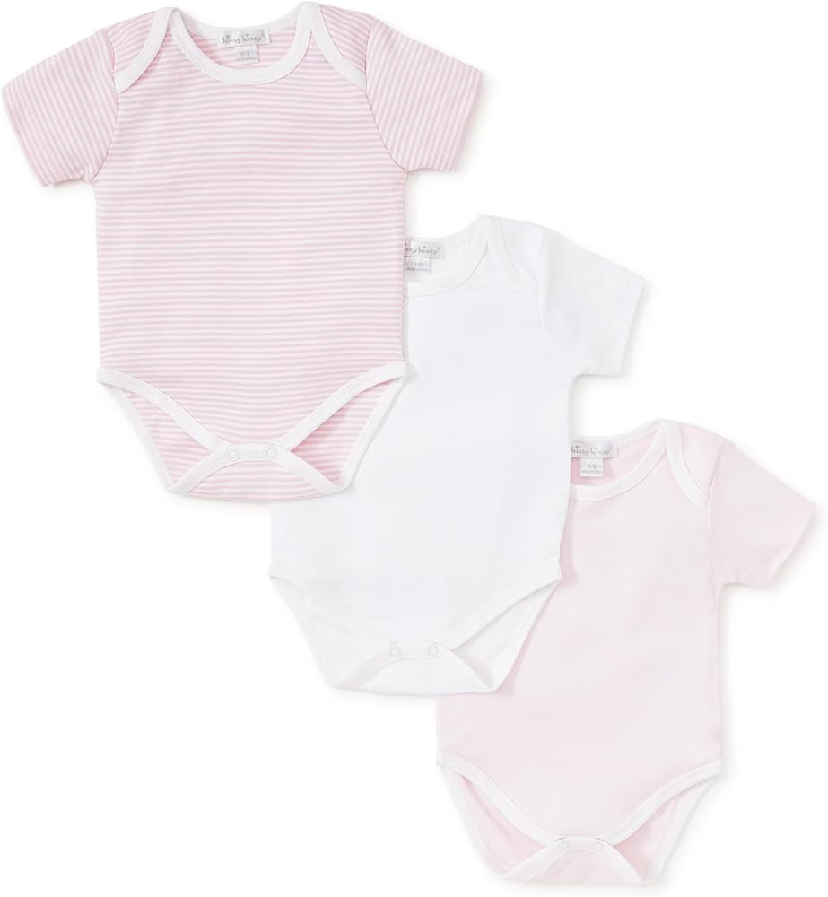 Kissy Kissy Baby Boys and Girls 100% Pima Cotton 3-Pack Short Sleeve Bodysuit Set in Giftable Tul... | Amazon (US)