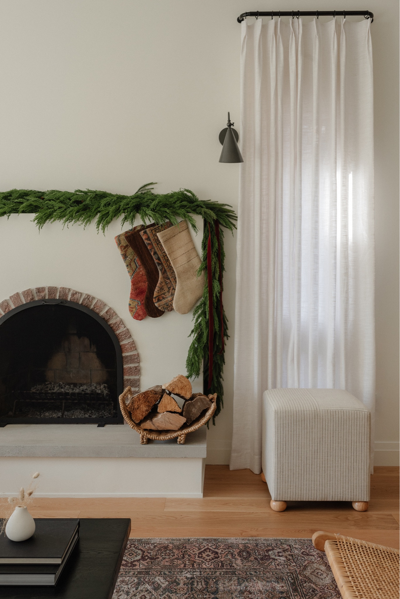 Holiday styling: Christmas mantle with faux garland and vintage kilim stockings

#LTKhome #LTKHoliday #LTKSeasonal