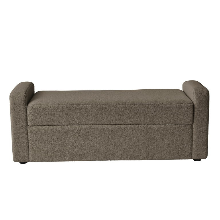 Better Homes & Gardens Springwood 55.12" Storage Bench, Truffle Brown - Walmart.com | Walmart (US)