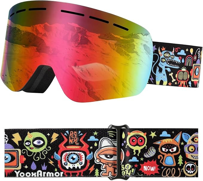 Kids Ski Goggles, Snowboard Goggles Anti Fog UV for Kid 4-6/6-14 Years, OTG Snow Goggles for Yout... | Amazon (US)