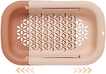 TSANGO Colander Over the Sink Colander Strainer Basket, Expandable Colander Washing Draining Cook... | Amazon (US)