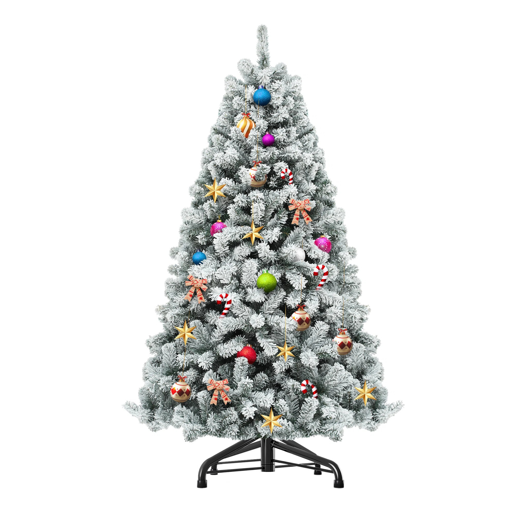 The Holiday Aisle® Snow Flocked Artificial Full Christmas Tree with 1346 Branch Tips | Wayfair | Wayfair North America