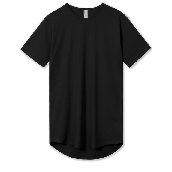 Allsense Men's Lightweight Color Longline Modern Fit T-Shirt Short Sleeve Black L | Walmart (US)