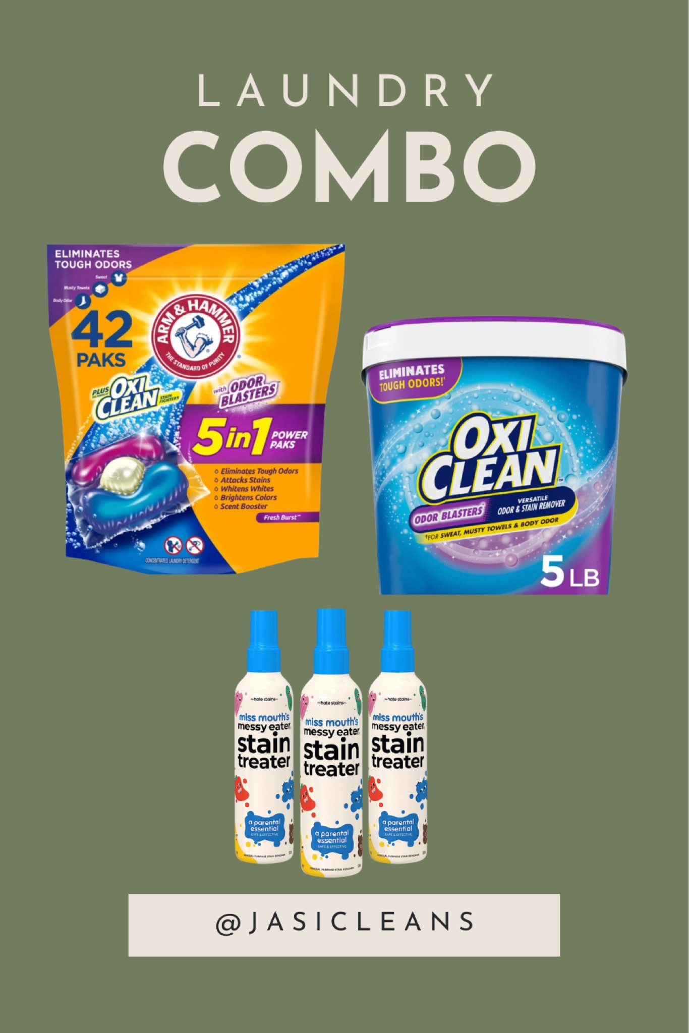 Laundry combo

Cleaning, laundry, stain removal spray, oxiclean, Walmart finds

#LTKfamily