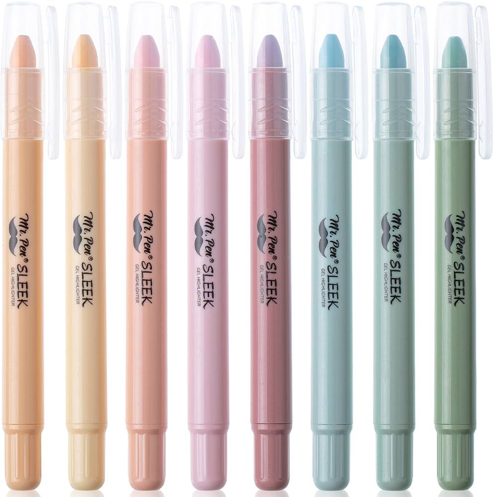 Mr. Pen- Gel Highlighter, 8 Pack, Pastel Colors, No Bleed, Markers for Bibles | Amazon (US)