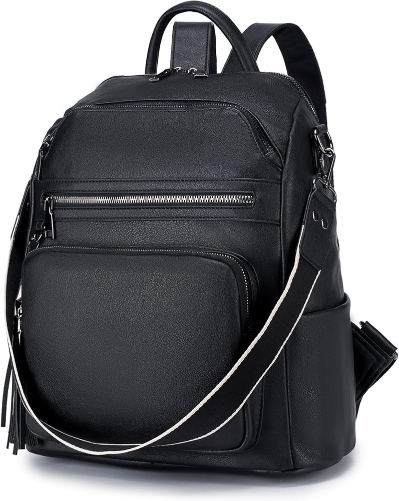 POIUGOYA Leather Backpack Purse for Women,Fashion Convertible Travel Backpack Ladies Shoulder Bag... | Amazon (US)