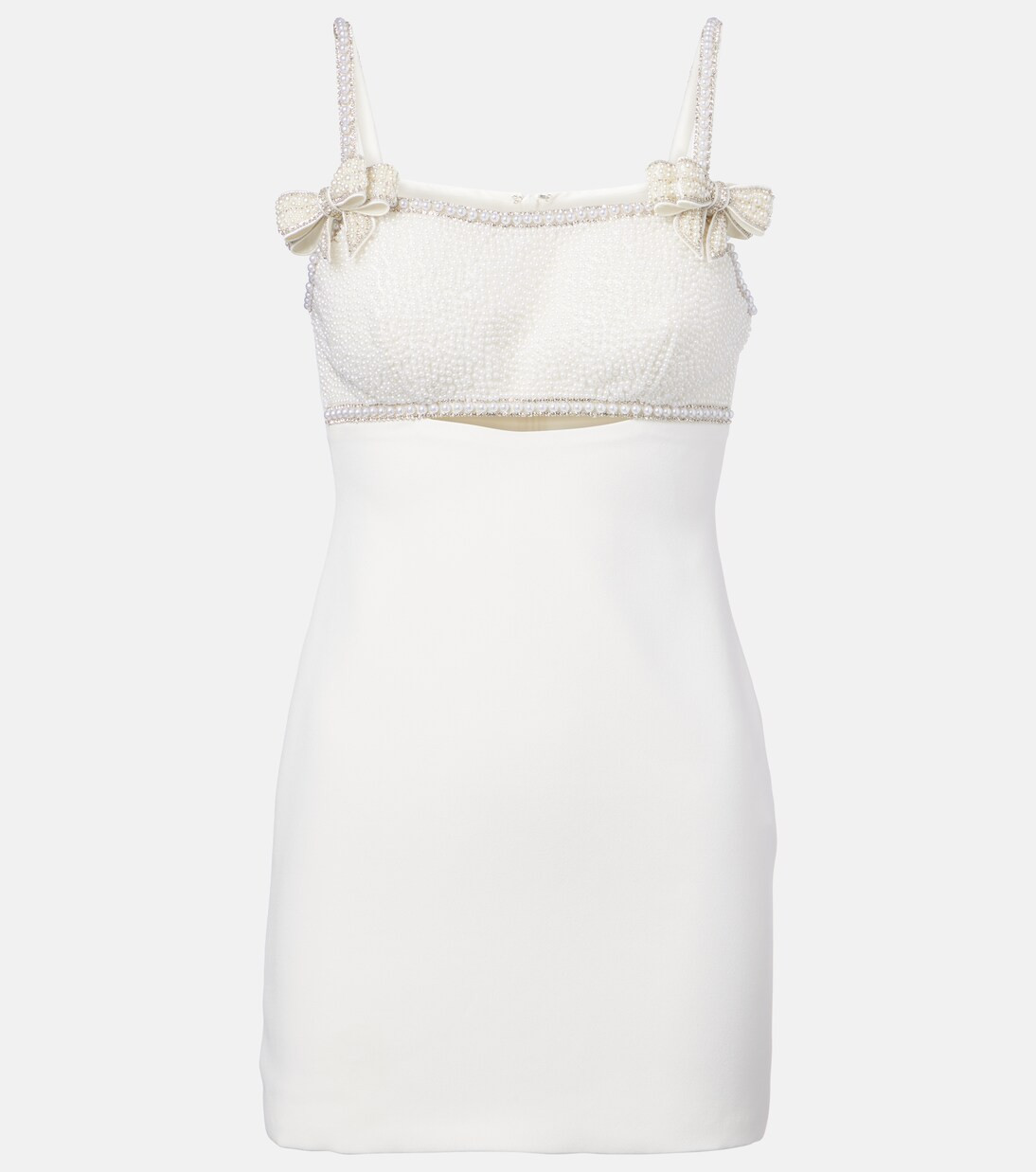 Minikleid aus Crêpe mit Zierperlen | Mytheresa (DACH)