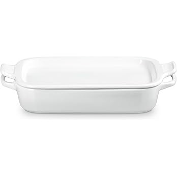Le Creuset Stoneware Rectangular Dish with Platter Lid, 3 qt., White | Amazon (US)