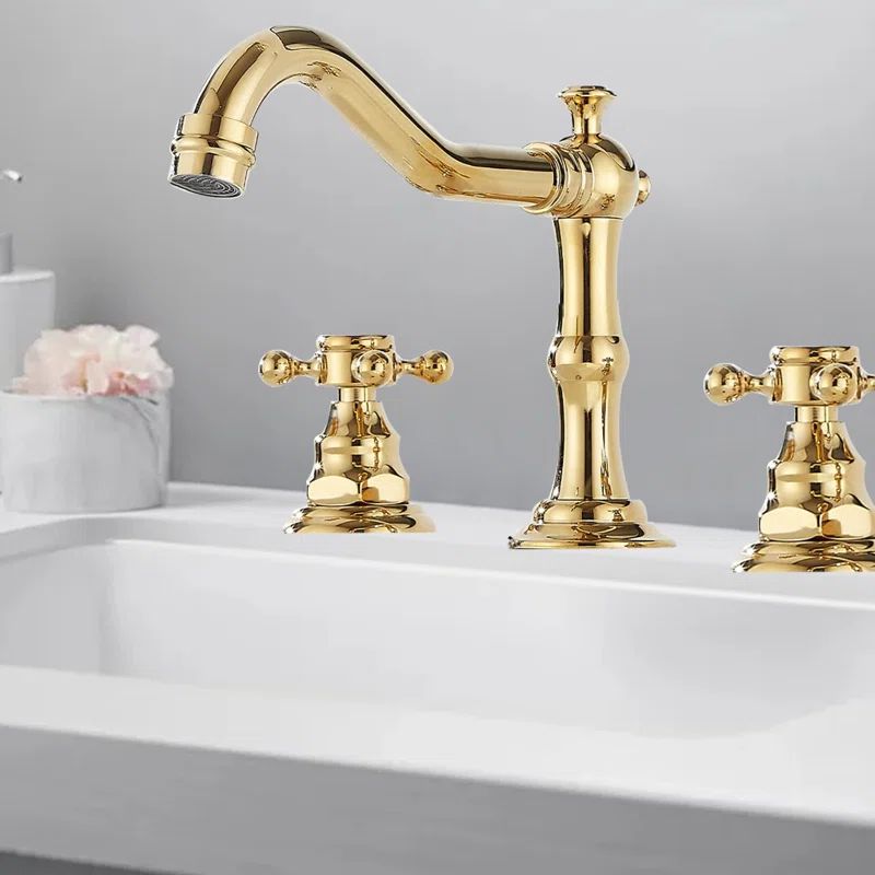 AAAA07SRVG5BJ Widespread Faucet 2-handle Bathroom Faucet with Drain Assembly | Wayfair North America