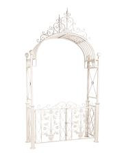 71.75x24.75x124.75 Copenhagen Iron Flowers Garden Arch Gate | TJ Maxx