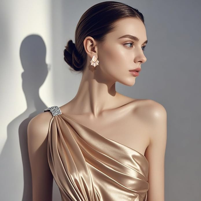 Vintage Rhinestone Earrings Fancy Crystal Cluster Drop Earrings Art Deco Earrings for Women | Amazon (US)