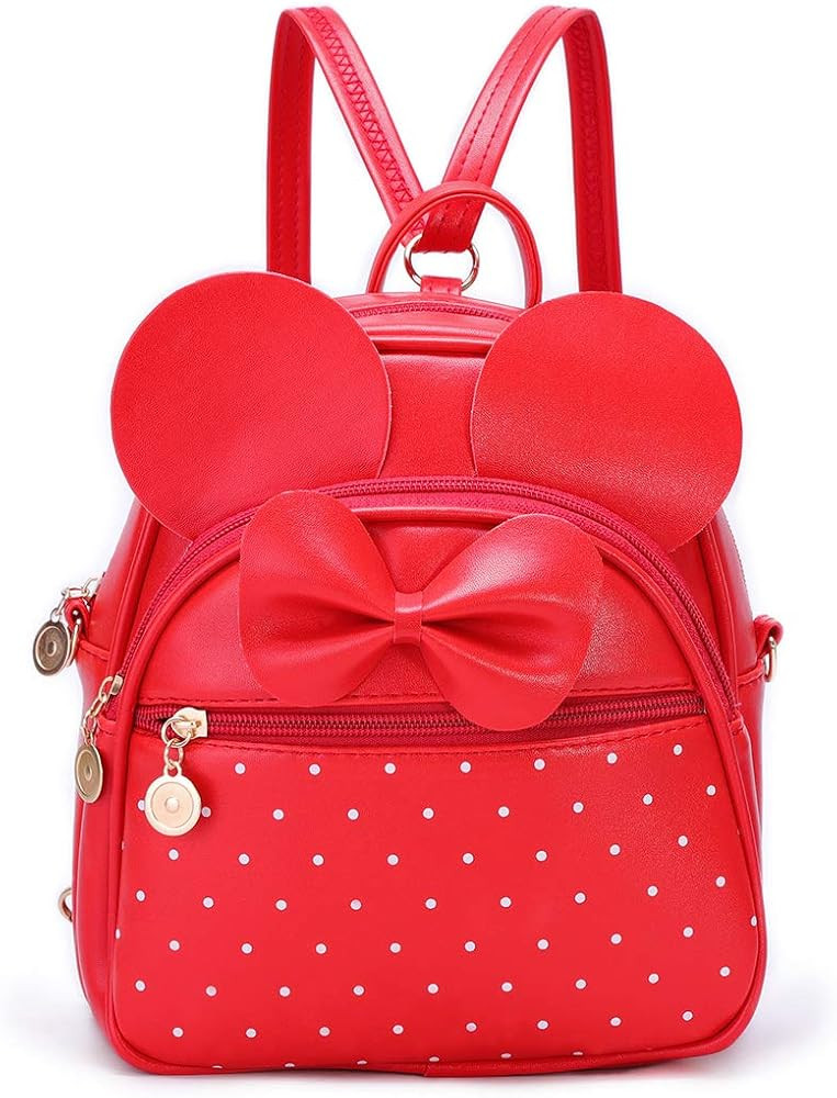 KL928 Girls Mini Backpack Bowknot Polka Dot Cute Small Daypacks Convertible Shoulder Bag Purse fo... | Amazon (US)