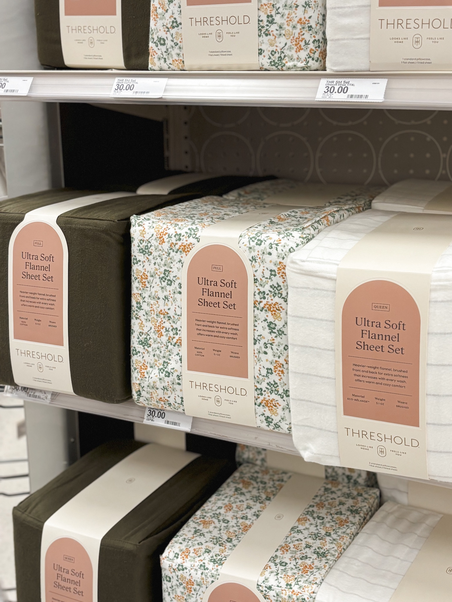 Ultra soft flannel sheet sets in several colors/patterns. Floral, striped, solid 

#LTKSeasonal #LTKHome #LTKStyleTip