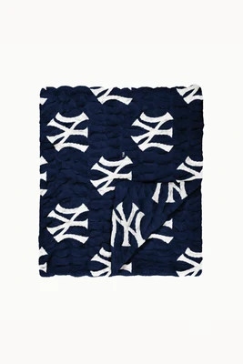 The Lola x New York Yankees™ Multi-Logo Blanket Navy - Medium | Lola Blankets