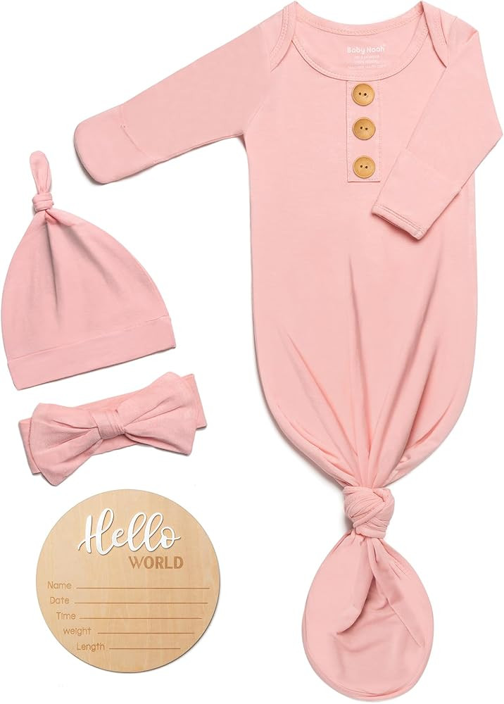 Soft Baby Knot Gown, 0-3 Months | Amazon (US)