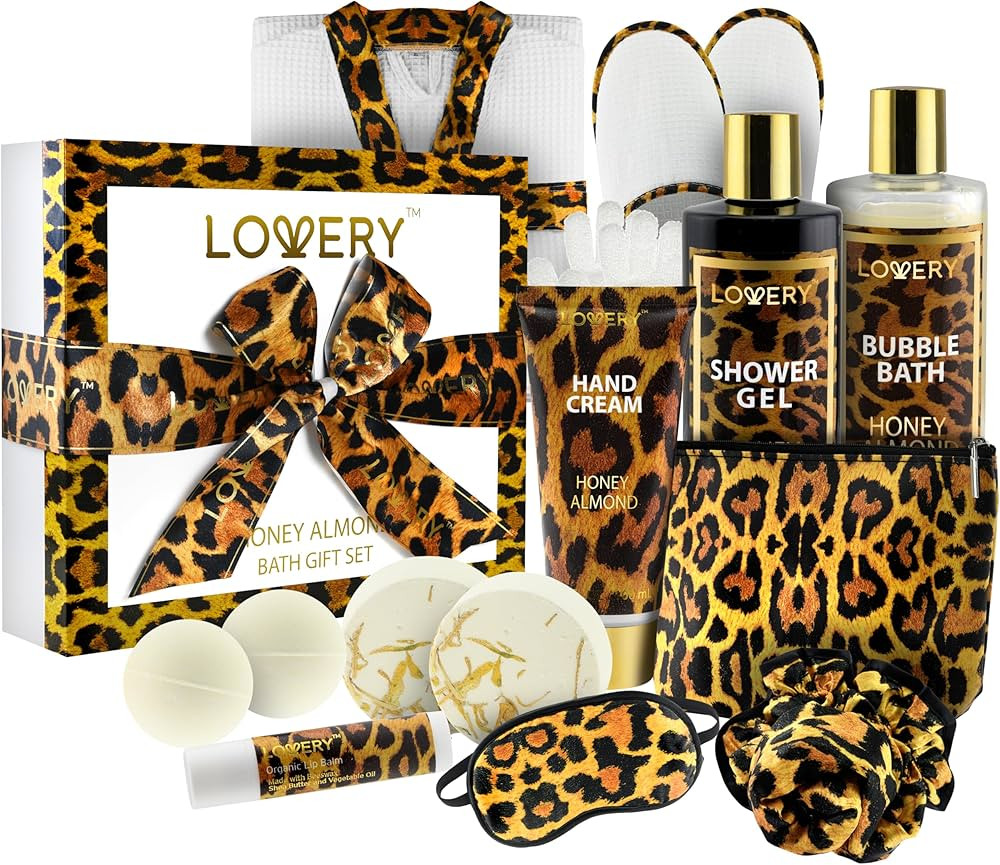 Bath Sets for Women Gift, Spa Gift Baskets for Women, 17Pc Honey Almond Beauty & Personal Care Se... | Amazon (US)