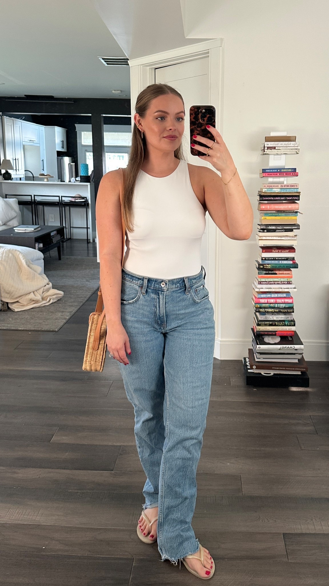Casual date night ootd 🤍

Bodysuit size M
Jeans size 6
Use briannafox for 10% off earrings

#LTKStyleTip #LTKFindsUnder50 #LTKPetite