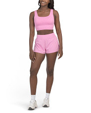 2pc Seamless Square Neck Bra And Running Shorts Set | Marshalls
