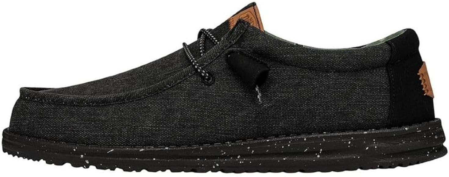 Hey Dude Men's Wally Canvas | Men's Loafers | Men's Slip On Shoes | Comfortable & Light-Weight | Amazon (US)