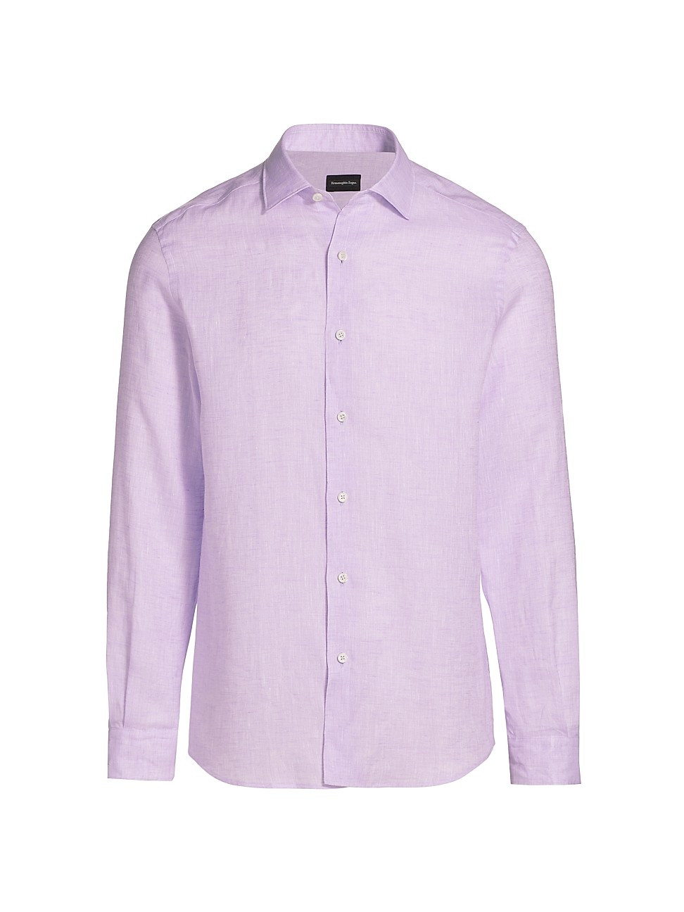 Ermenegildo Zegna Men's Solid Linen Shirt - Purple - Size Large | Saks Fifth Avenue