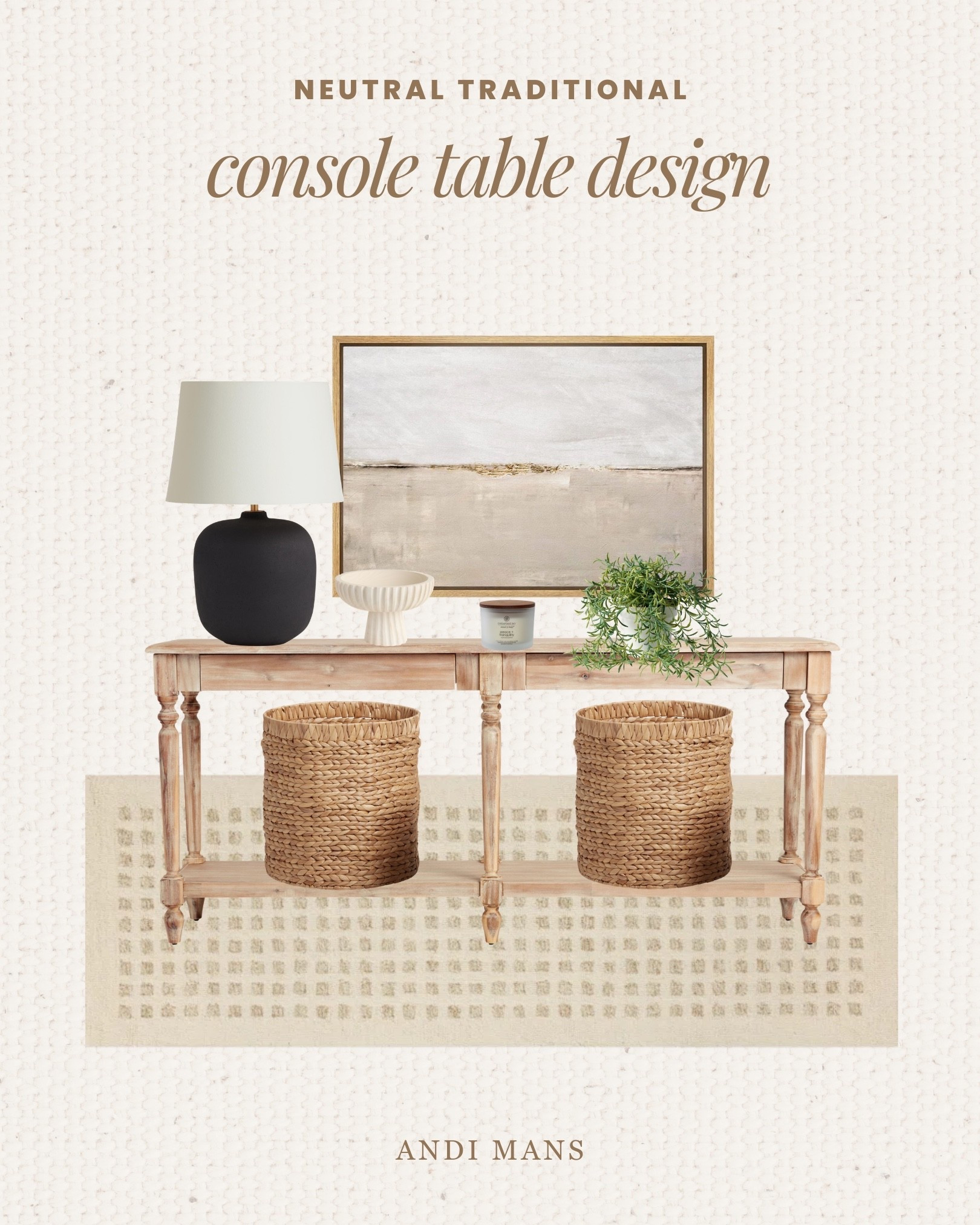 Simple, traditional neutral wooden console table that’s classic in any home. This oversized landscape wall art is gorgeous too!

#LTKSaleAlert #LTKSeasonal #LTKHome
