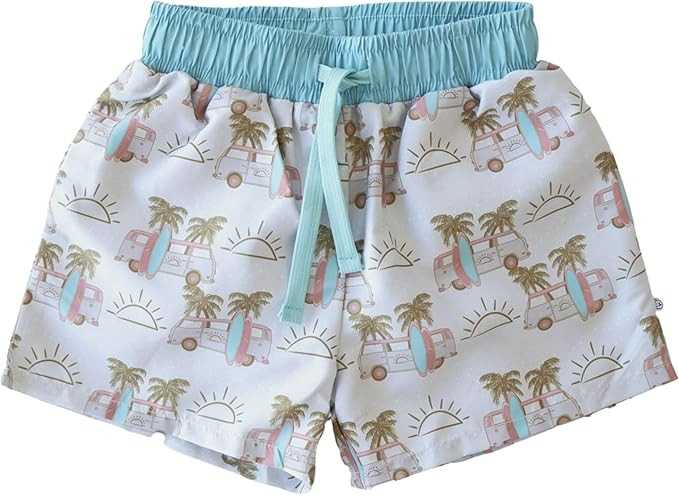 Caden Lane Boys Swim Trunks, Chlorine Resistant, Quick-Drying, Stretchy Swim Shorts with Mesh Lin... | Amazon (US)