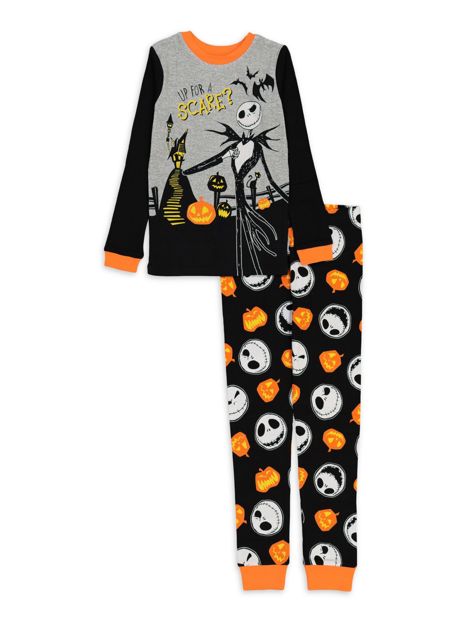 The Nightmare Before Christmas Boys Halloween Pajamas Set, 2-Piece, Sizes 4-10 | Walmart (US)
