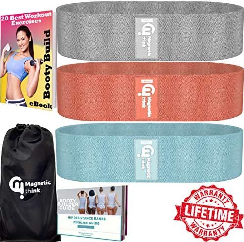 Amazon.com: Magnetic Think Fabric Resistance Bands for Exercise, 3 Pack of Workout Cloth Bands, N... | Amazon (US)