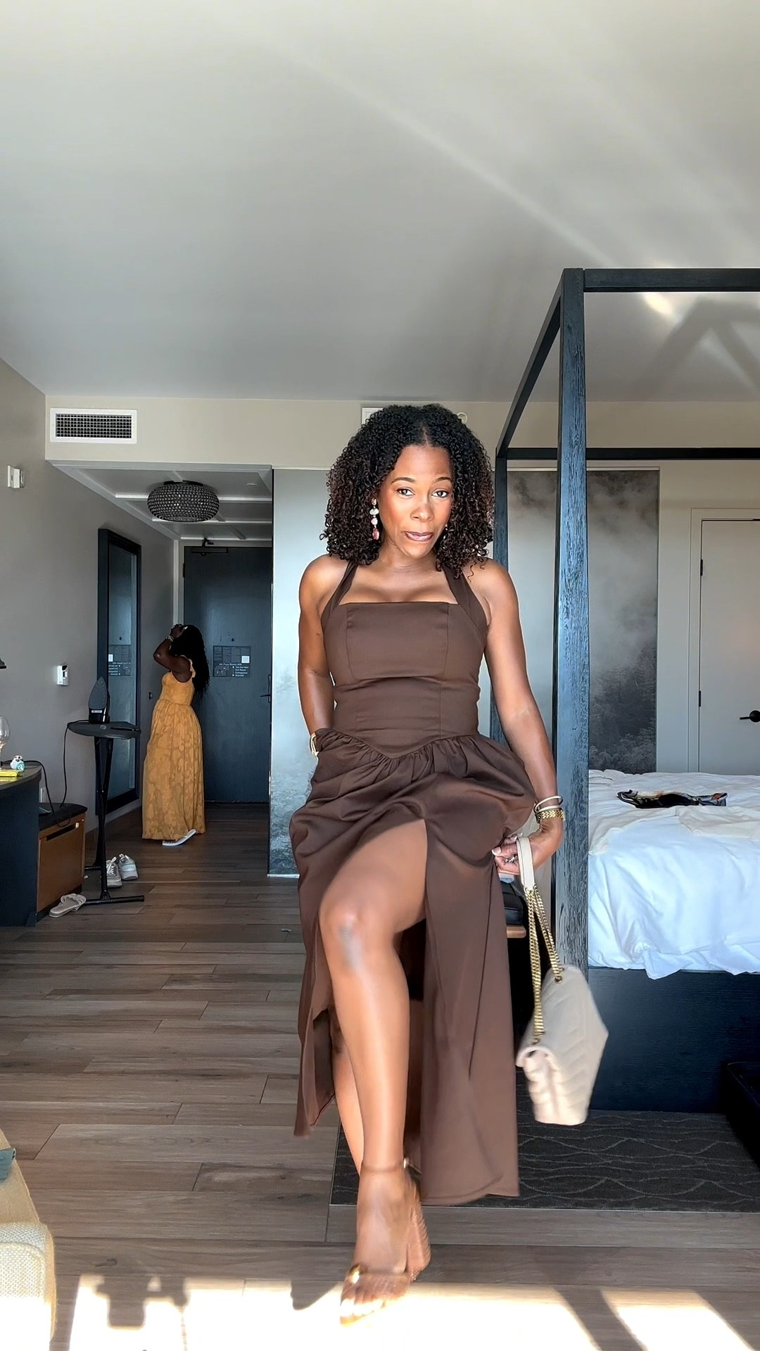 Wine tasting look. Go up a full size in sandals. They run small! 