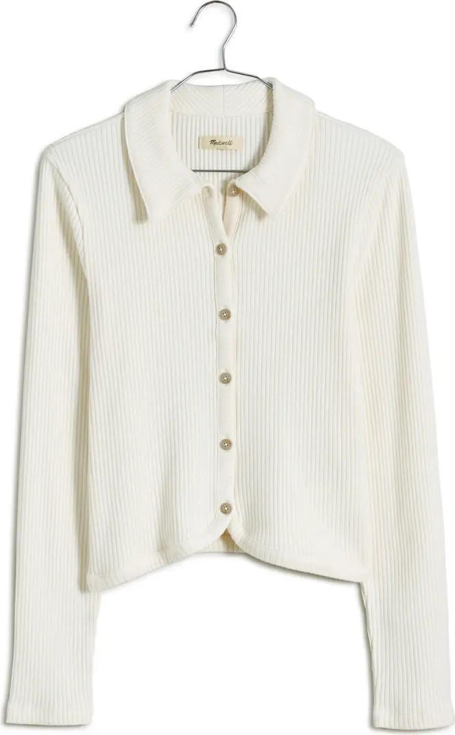 Curved Hem Polo Cardigan | Nordstrom